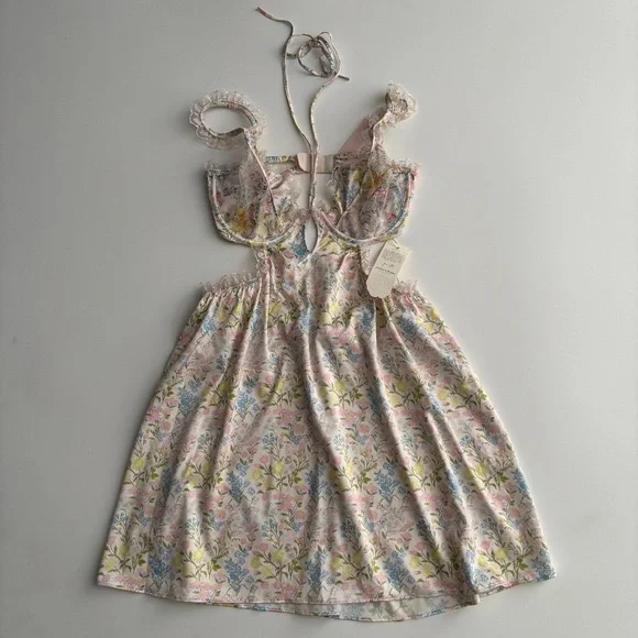 For Love And Lemons | Dresses | For Love Lemons Nwt Glitter Garden Floral  Slip Dres Medium M | Poshmark